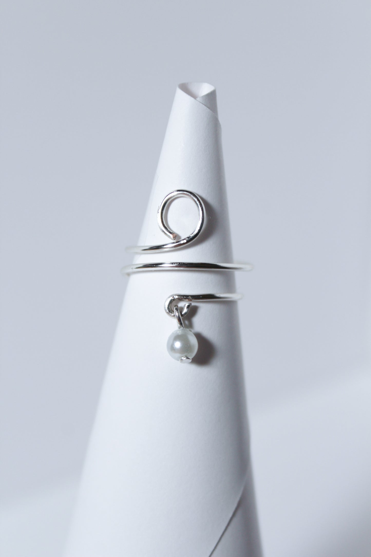 Silver Shores Pearl Drop Ring