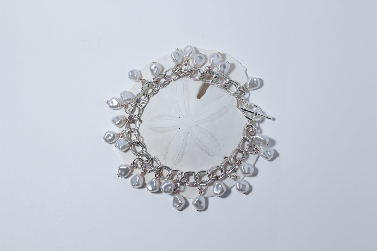 Pearl Link Charm Bracelet