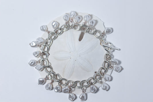 Pearl Link Charm Bracelet